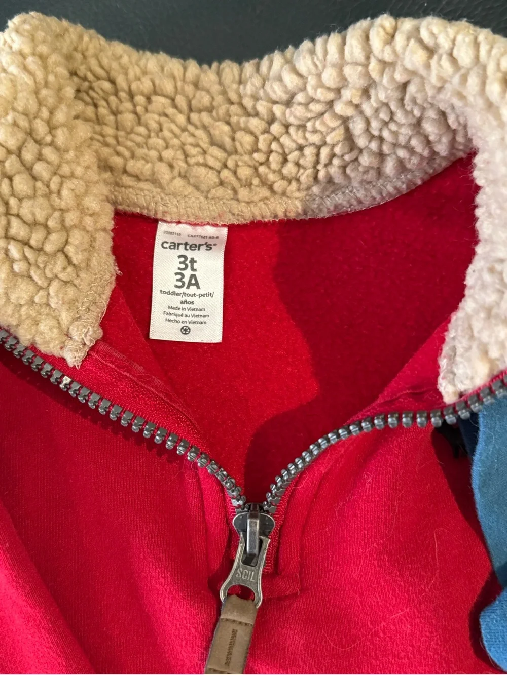 Carter's Red Quarter-Zip Pullover & Blue Rolling Stones Graphic Tee